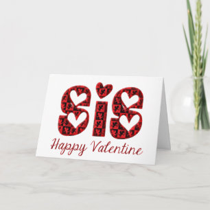 Cartes Pour Fêtes Annuelles Sis I Love You Cute Cupid Typographie Valentine