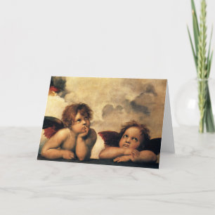 Cartes Pour Fêtes Annuelles Sistine Madonna Angels par Raphael Sanzio