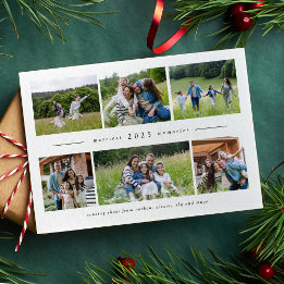 Cartes Pour Fêtes Annuelles Six collage photo simple Noël en famille