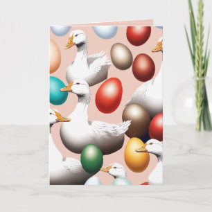 Cartes Pour Fêtes Annuelles Six oies qui pondent découpées