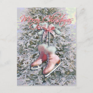 Cartes Pour Fêtes Annuelles SKATES GLACES en ROSE par SHARON SHARPE