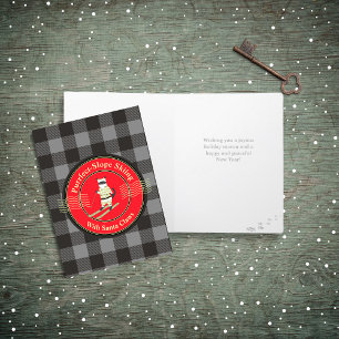 Cartes Pour Fêtes Annuelles Ski sur pente parfaite avec Santa Claws