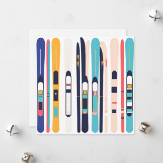 Cartes Pour Fêtes Annuelles Skis