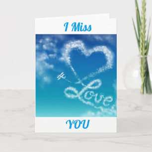 CARTES POUR FÊTES ANNUELLES SKY ÉCRIRE POUR MON AMOUR (VOUS MANQUEZ)