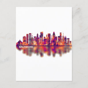 Cartes Pour Fêtes Annuelles Skyline Baltimore Maryland