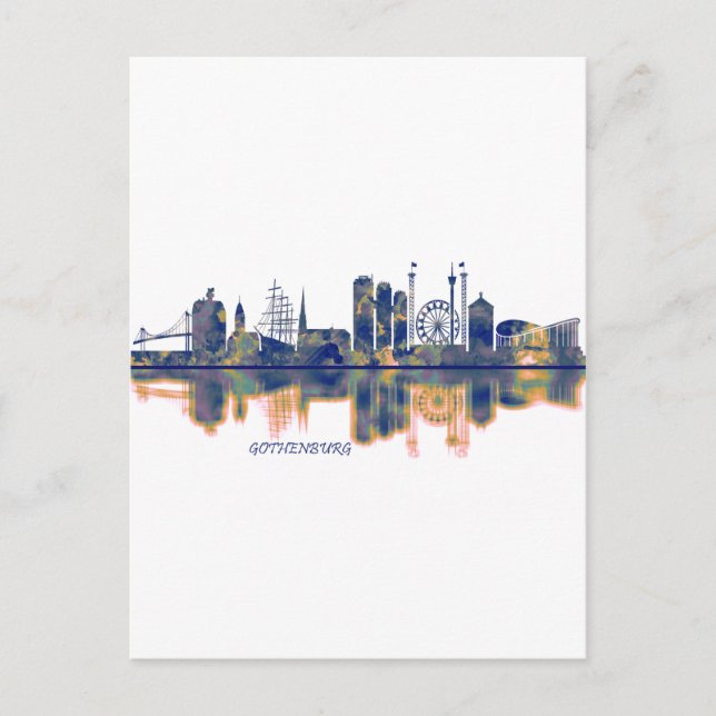 Cartes Pour Fêtes Annuelles Skyline de Göteborg (Devant)