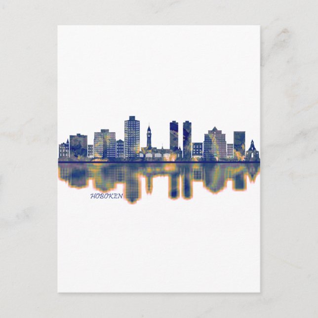 Cartes Pour Fêtes Annuelles Skyline de Hoboken (Devant)