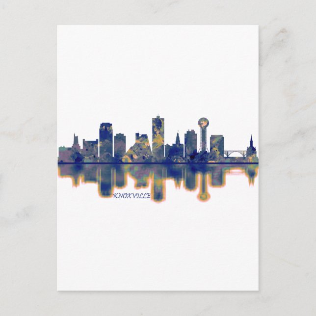 Cartes Pour Fêtes Annuelles Skyline de Knoxville (Devant)
