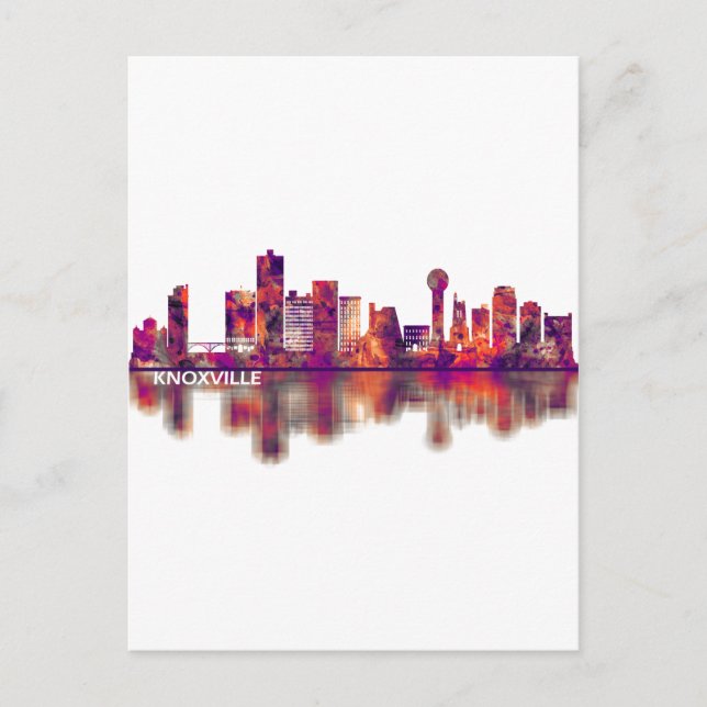 Cartes Pour Fêtes Annuelles Skyline de Knoxville (Devant)