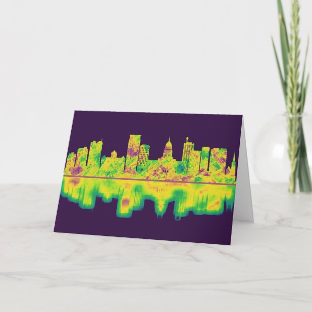 Cartes Pour Fêtes Annuelles Skyline de Madison (Devant)