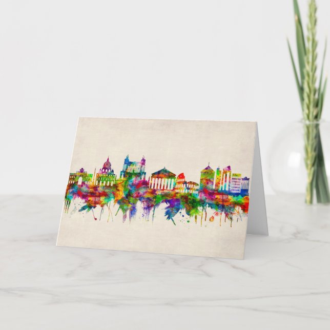 Cartes Pour Fêtes Annuelles Skyline de Rome Italie (Devant)