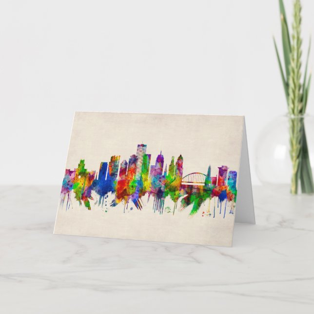 Cartes Pour Fêtes Annuelles Skyline Rochester New York (Devant)