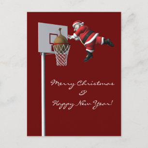 Cartes Pour Fêtes Annuelles Slam Dunk Santa Claus