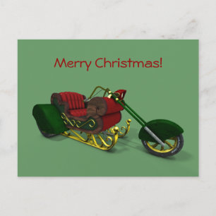 Cartes Pour Fêtes Annuelles Sledge à moteur Santa Claus