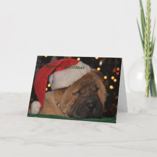 Cartes Pour Fêtes Annuelles Sleepy Puppy Christmas card