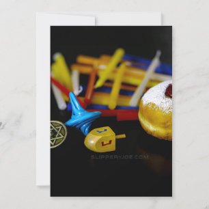 Cartes Pour Fêtes Annuelles SlipperyJoe nature morte symbolique de Hanukkah fê