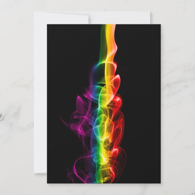 Cartes Pour Fêtes Annuelles SlipperyJoe's fumée vif arc-en-ciel célébré (Devant)