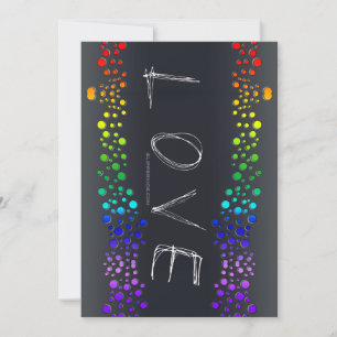 Cartes Pour Fêtes Annuelles SlipperyJoe's scribbled love word rainbow gradient