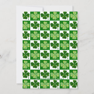 Cartes Pour Fêtes Annuelles SlipperyJoe's trèfles verts à quatre feuilles Sain