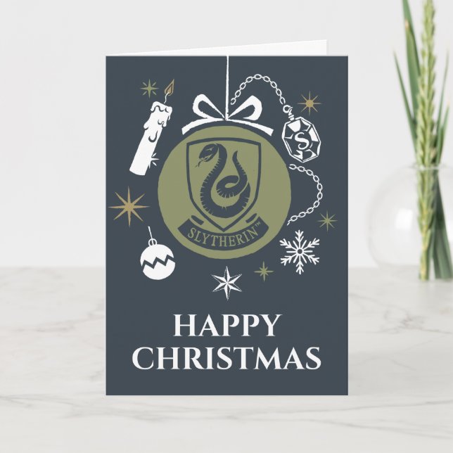 Cartes Pour Fêtes Annuelles SLYTHERIN™ - Graphique en bulles de Noël (Devant)