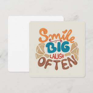 Cartes Pour Fêtes Annuelles Smile Big Laugh Souvent : Joyeux