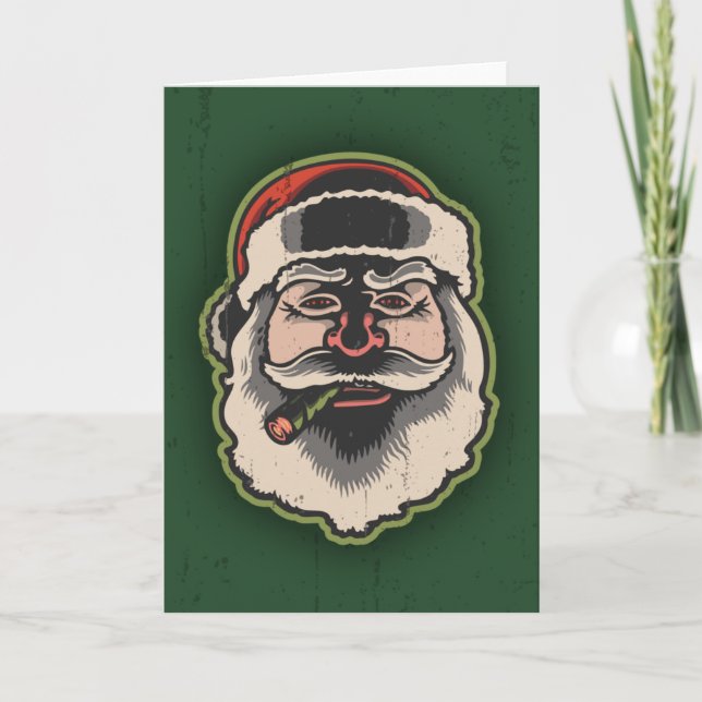 Cartes Pour Fêtes Annuelles Smokin' Père Noël III (Devant)