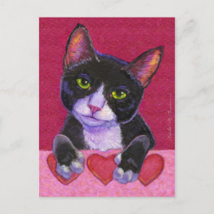 Cartes Pour Fêtes Annuelles Smoking de Valentine avec des coeurs