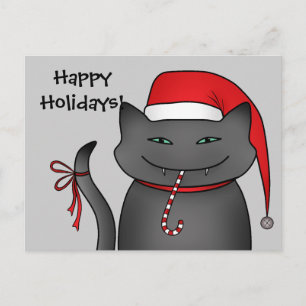 Cartes Pour Fêtes Annuelles Snarky funny Christmas cat gray