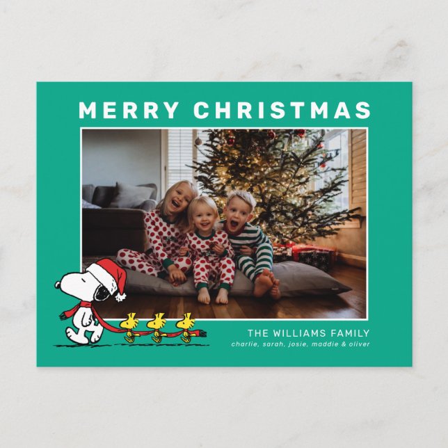 Cartes Pour Fêtes Annuelles Snoopy & Friends Christmas Family Photo Collage (Devant)