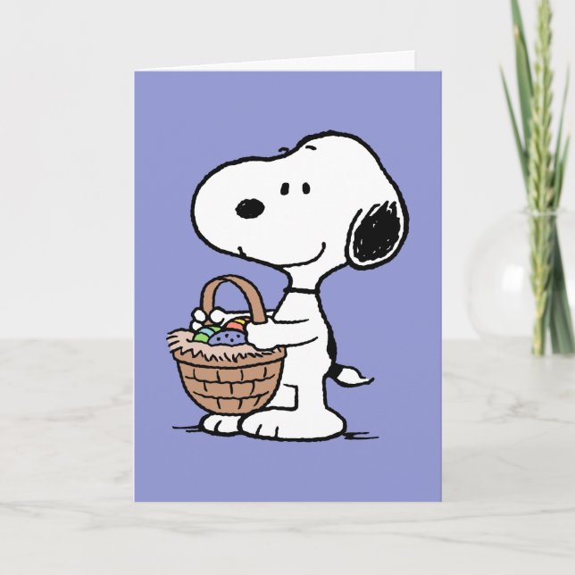 Cartes Pour Fêtes Annuelles Snoopy Happy Pâques (Devant)