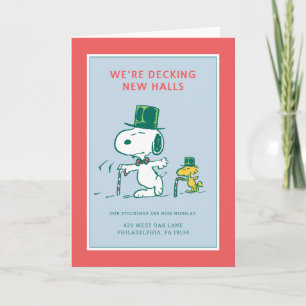 Cartes Pour Fêtes Annuelles Snoopy Top Chapeau Pepperment Candy