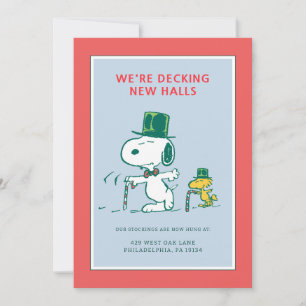 Cartes Pour Fêtes Annuelles Snoopy Top Chapeau Pepperment Candy
