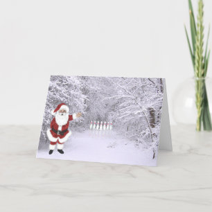 Cartes Pour Fêtes Annuelles Snow bowling