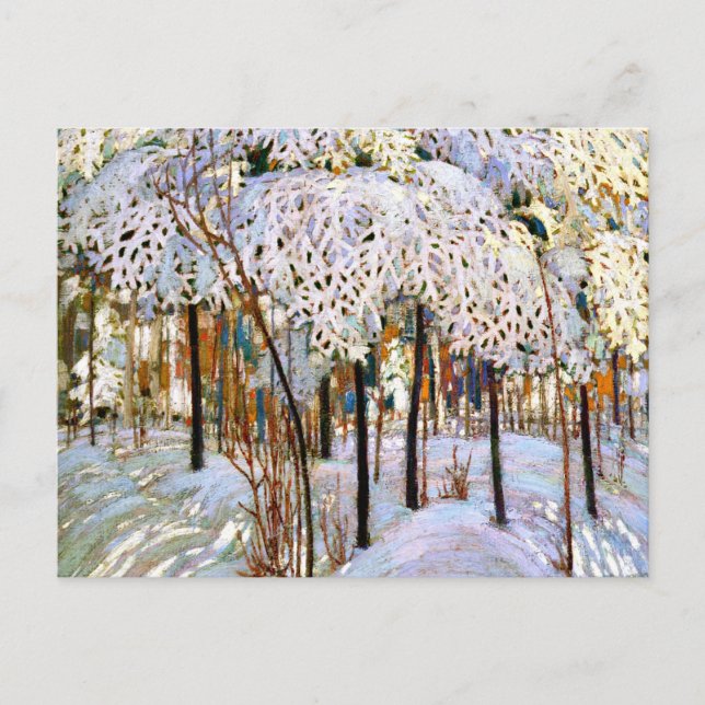 Cartes Pour Fêtes Annuelles Snow in October, beautiful painting,  (Devant)