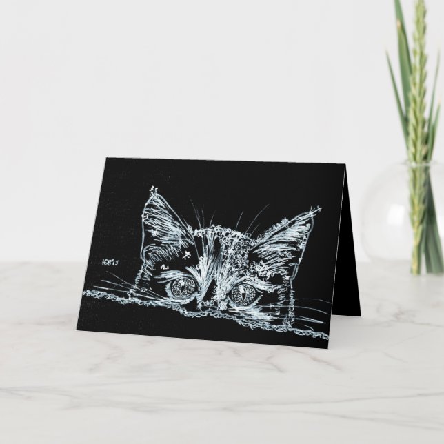 Cartes Pour Fêtes Annuelles Snow Kitty (Devant)