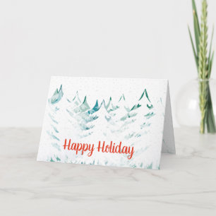 Cartes Pour Fêtes Annuelles Snow Laden Trees Joyeuses Fêtes Noël blanc