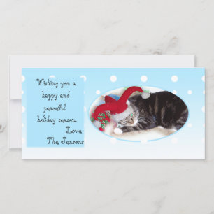 Cartes Pour Fêtes Annuelles Snowball pet holiday card