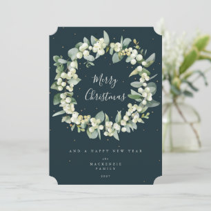 Cartes Pour Fêtes Annuelles Snowberry + Eucalyptus Serre de Noël non photo