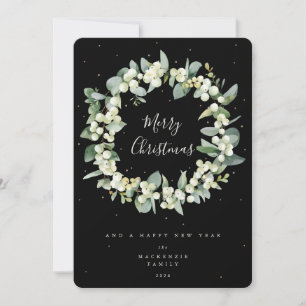 Cartes Pour Fêtes Annuelles Snowberry + Eucalyptus Serre de Noël non photo