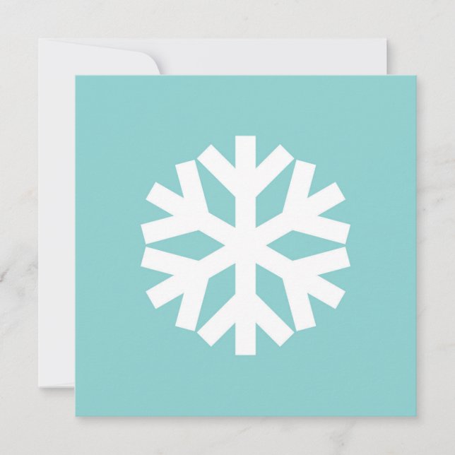 Cartes Pour Fêtes Annuelles Snowflake blue (Devant)