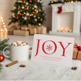 Cartes Pour Fêtes Annuelles Snowflake Joy Family Photo Collage Noël