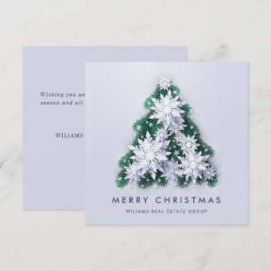 Cartes Pour Fêtes Annuelles Snowflakes 3D Christmas Tree Salutation d'entrepri