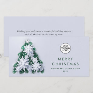 Cartes Pour Fêtes Annuelles Snowflakes 3D Christmas Tree Salutation d'entrepri
