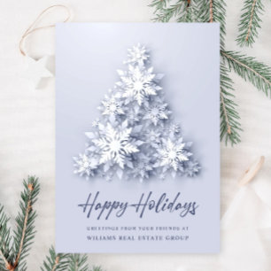 Cartes Pour Fêtes Annuelles Snowflakes 3D Christmas Tree Salutation d'entrepri