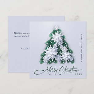 Cartes Pour Fêtes Annuelles Snowflakes 3D Christmas Tree Salutation d'entrepri