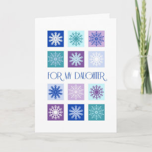 Cartes Pour Fêtes Annuelles Snowflakes Daughter Christmas Card