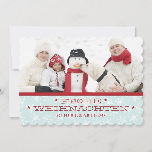 Cartes Pour Fêtes Annuelles Snowflakes | German Holiday (Devant)