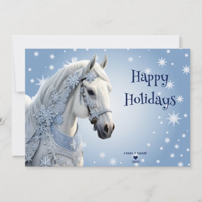 Cartes Pour Fêtes Annuelles Snowflakes Horloge de Noël (Devant)