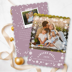 Cartes Pour Fêtes Annuelles Snowflakes Joyeux Noel Christmas Chic Photo
