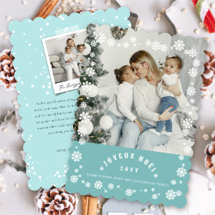 Cartes Pour Fêtes Annuelles Snowflakes Joyeux Noel Christmas Chic Photo